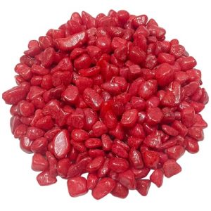 AVLUZ Red Glossy Decorative Stones 1 KG | 1.5cm – 2cm | for Home Decor, Vases Fillers, Aquariums, Gardens and Fountains Decoration | Use for Indoor…